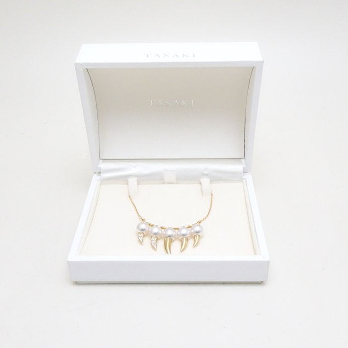 TASAKI Pearl Necklace K18YG Danger Fang