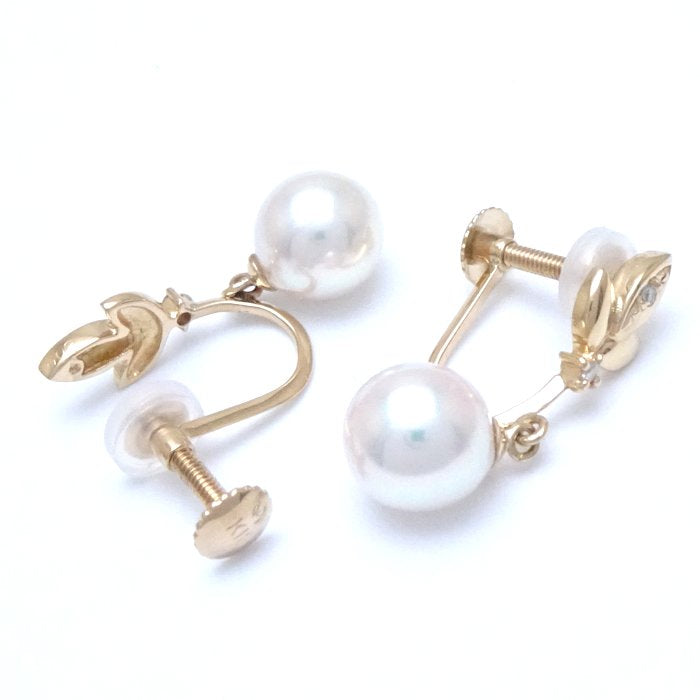 Tasaki Pearl Earrings K18YG Yellow Gold