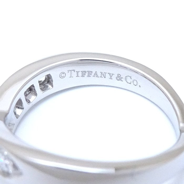 Tiffany & Co V Band Ring 7P Diamond Pt950