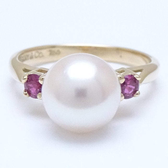 Tiffany & Co Pearl Ruby Ring K18YG