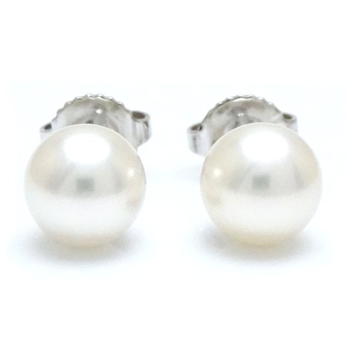 Tiffany & Co Pearl Earrings K18WG White Gold