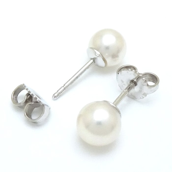 Tiffany & Co Pearl Earrings K18WG White Gold