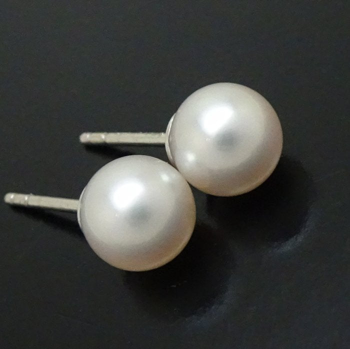 Tiffany & Co Pearl Earrings K18WG White Gold