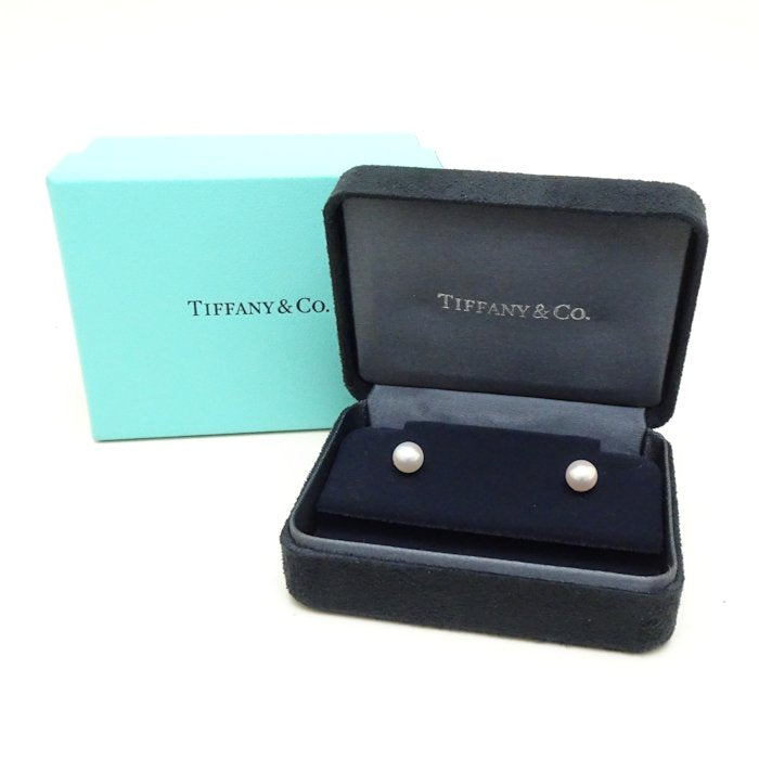 Tiffany & Co Pearl Earrings K18WG White Gold