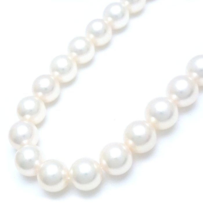 Tasaki Silver Pearl Necklace Akoya