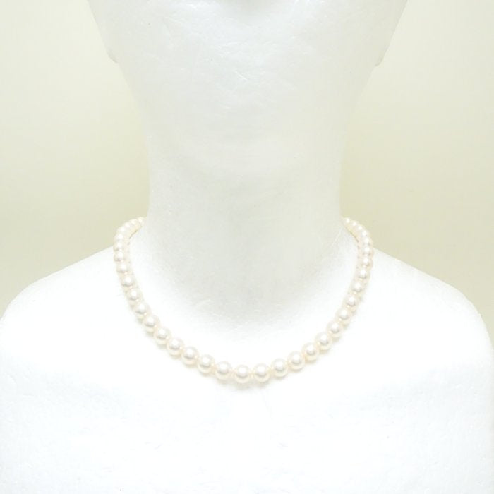 Tasaki Silver Pearl Necklace Akoya