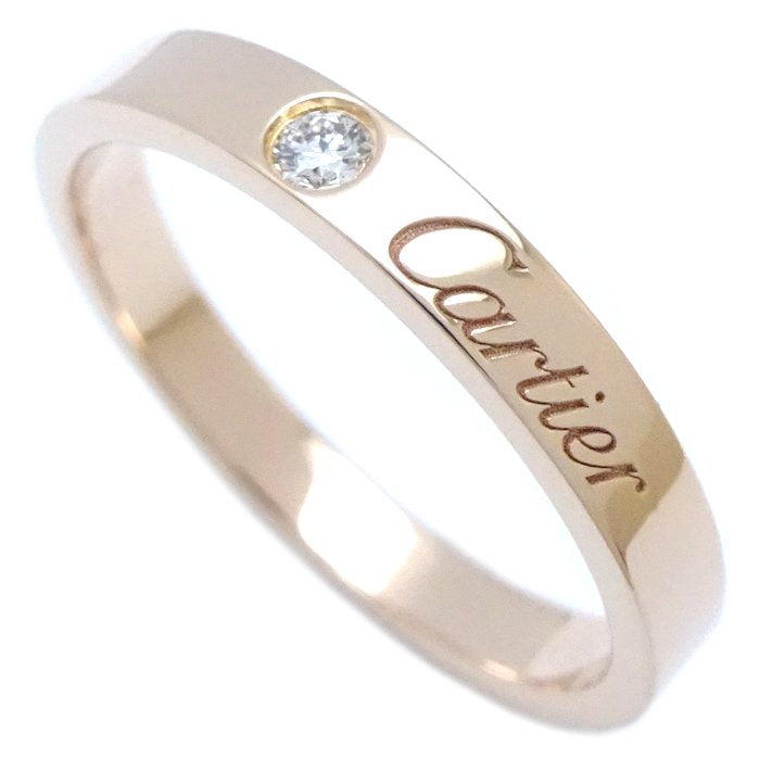 Cartier Engraved Ring C de Cartier Wedding 1P Diamond