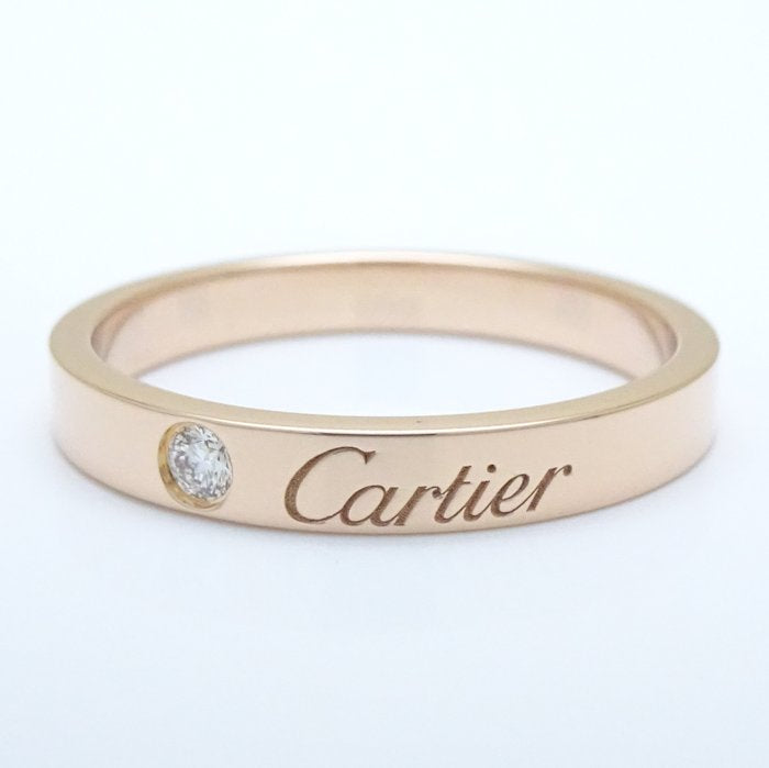 Cartier Engraved Ring C de Cartier Wedding 1P Diamond