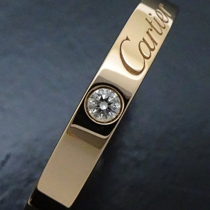 Cartier Engraved Ring C de Cartier Wedding 1P Diamond