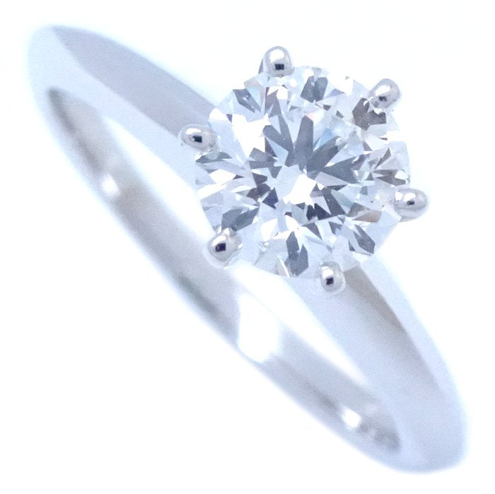 Tiffany & Co Solitaire Diamond Ring Pt950