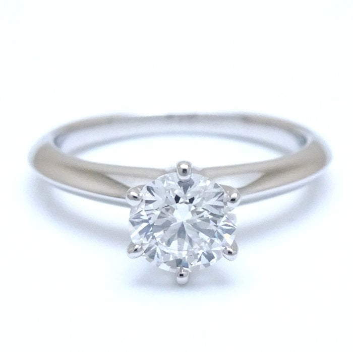 Tiffany & Co Solitaire Diamond Ring Pt950