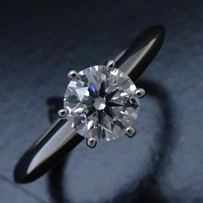 Tiffany & Co Solitaire Diamond Ring Pt950