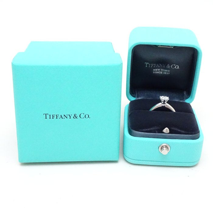 Tiffany & Co Solitaire Diamond Ring Pt950