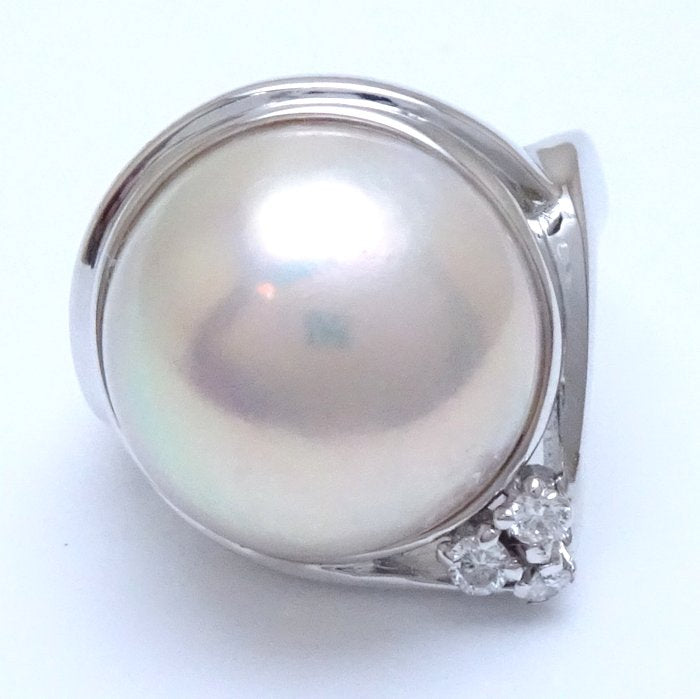 TASAKI Mabe Pearl Ring K14WG 16