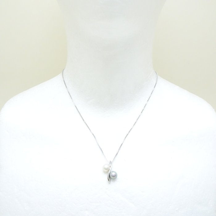 TASAKI Black Pearl Necklace K18WG White Gold