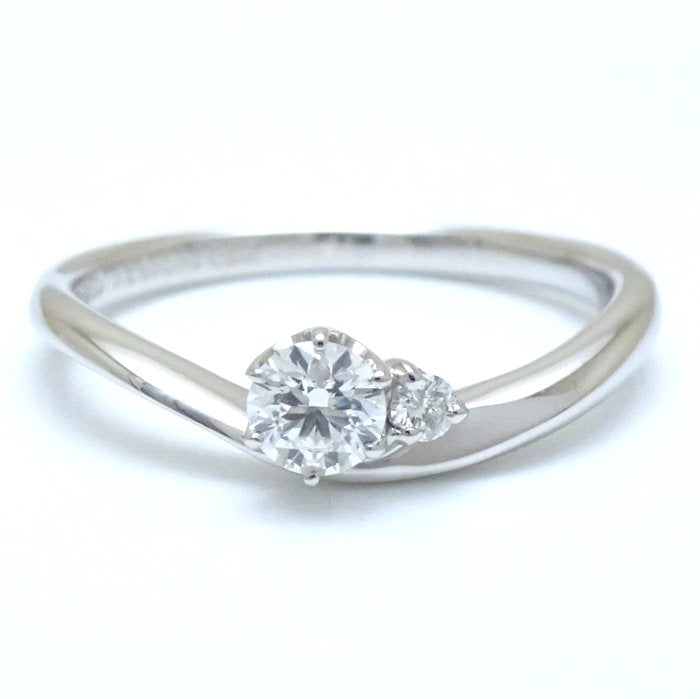 Trecent Diamond Ring Pt950 Platinum 0.185ct