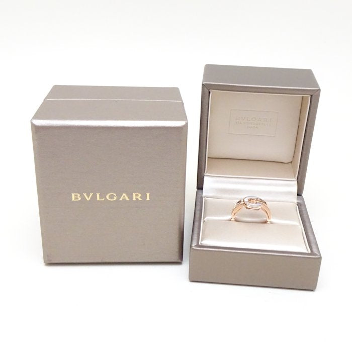 Bvlgari Openwork Ring K18PG Pearl Diamond