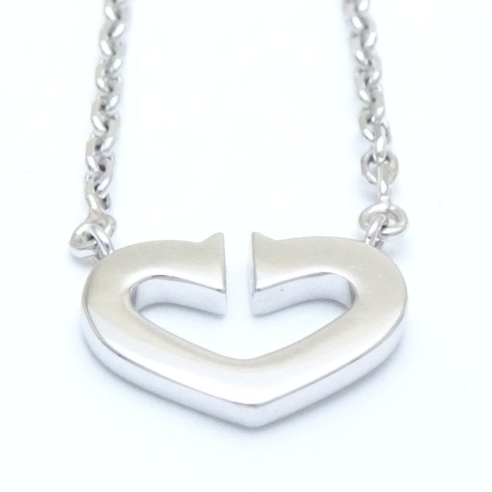 Cartier C Heart Diamond Necklace K18WG