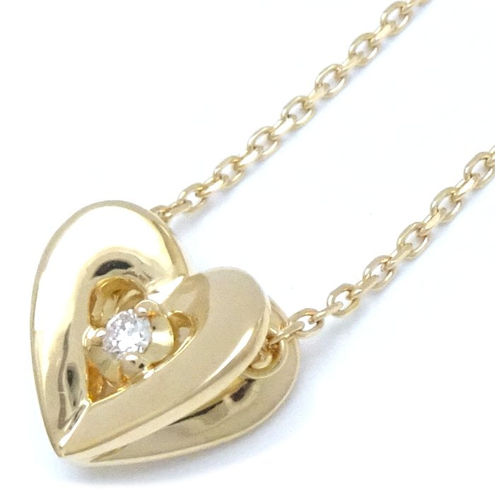 4℃ Heart Necklace K18YG Diamond