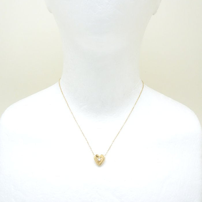 4℃ Heart Necklace K18YG Diamond