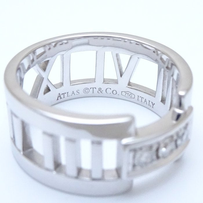 Tiffany & Co Open Atlas Ring 3P Diamond K18WG