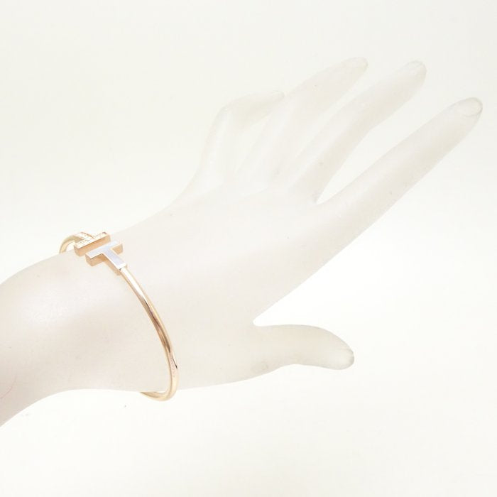 Tiffany & Co T Wire Bracelet White Shell Diamond