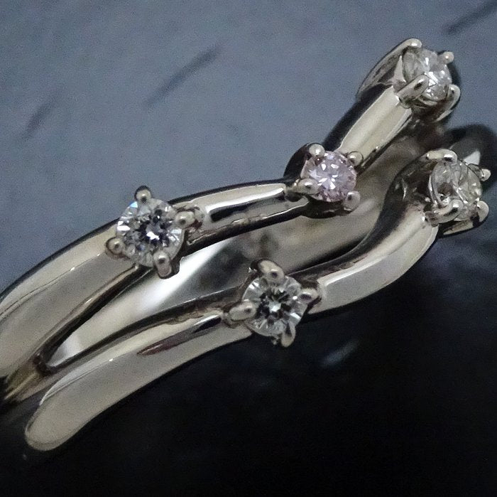 Take-Up Diamond Ring K18WG 9.5