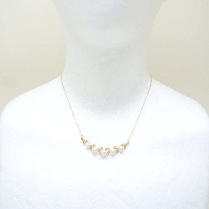 Mikimoto Pearl Necklace K18YG Yellow Gold