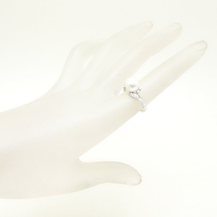 Mikimoto Pearl Ring 8.2mm Diamond Pt950