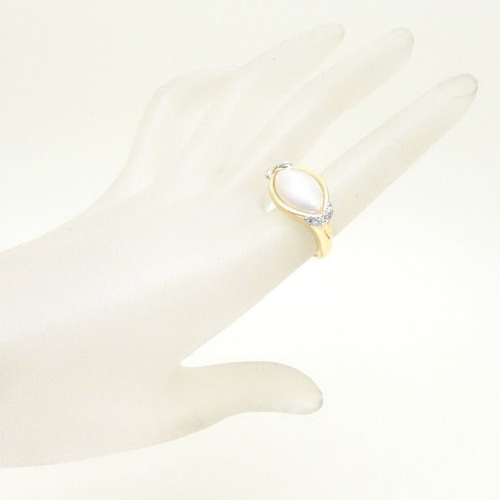 TASAKI Pearl Ring K18YG Yellow Gold Pt900 Platinum