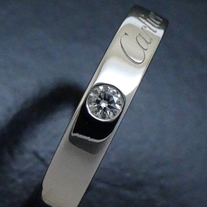 Cartier Cartier C de Cartier Wedding Ring 1P Diamond Pt950 Metal Ring B4051300 in Pristine Condition