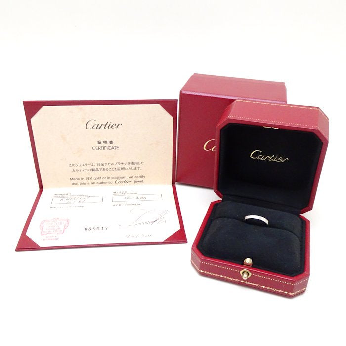 Cartier Cartier C de Cartier Wedding Ring 1P Diamond Pt950 Metal Ring B4051300 in Pristine Condition