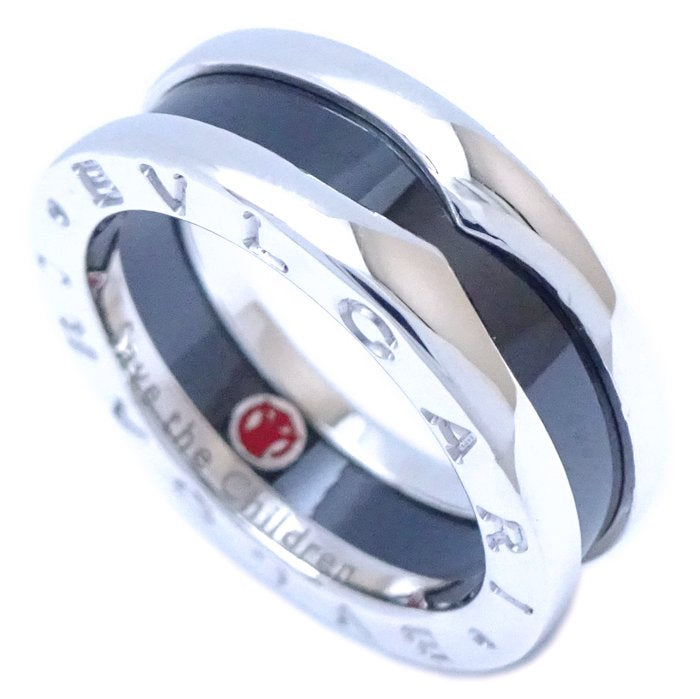 Bvlgari B.zero1 Silver Black Ceramic Ring