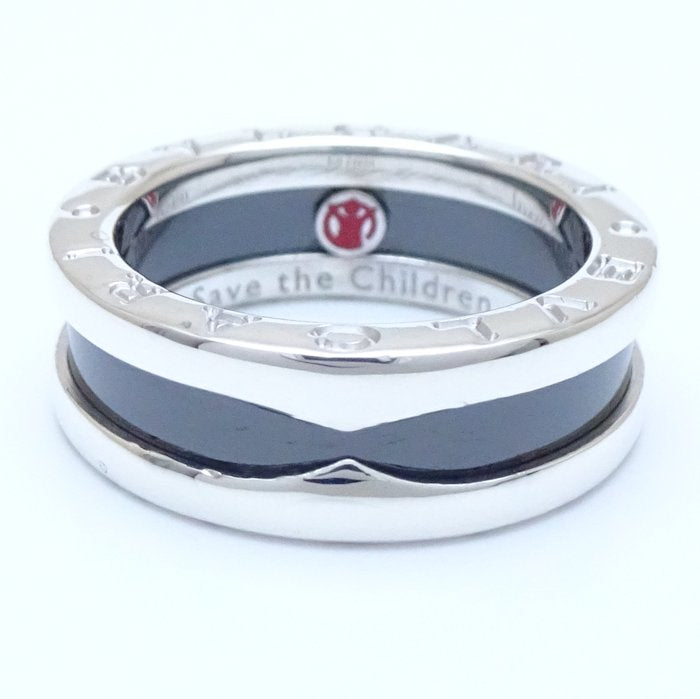 Bvlgari B.zero1 Silver Black Ceramic Ring