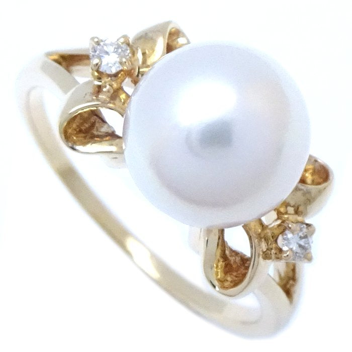 Mikimoto Pearl Ring K18YG Yellow Gold