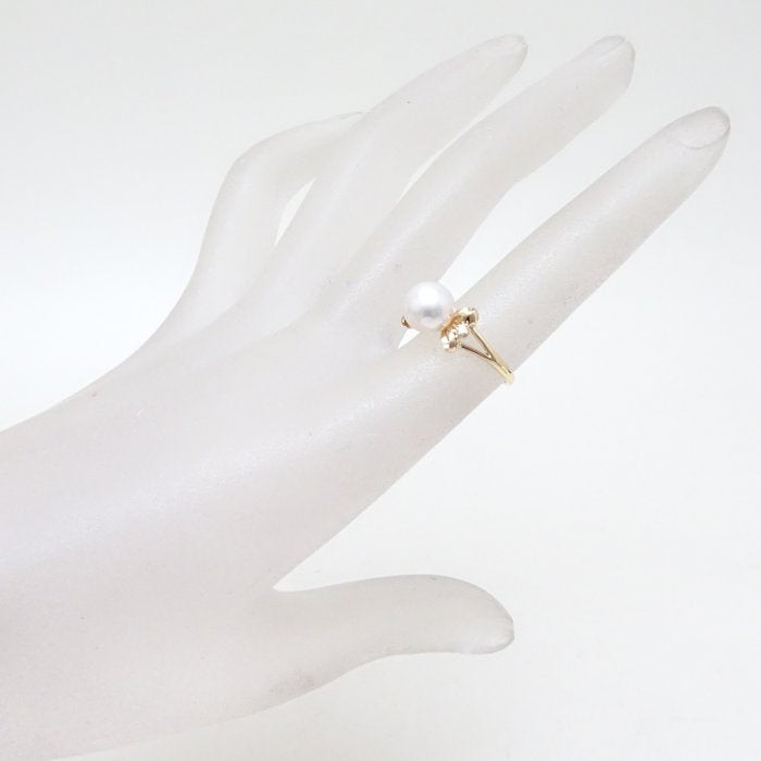 Mikimoto Pearl Ring K18YG Yellow Gold