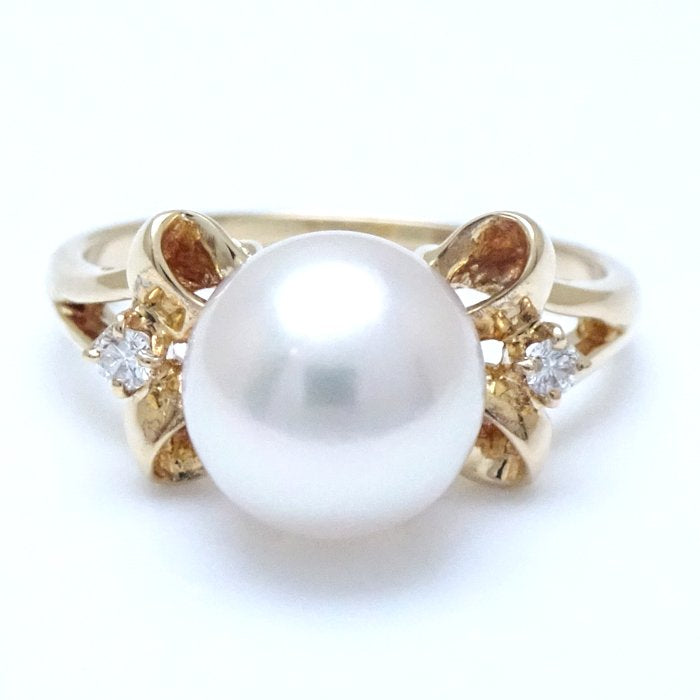 Mikimoto Pearl Ring K18YG Yellow Gold