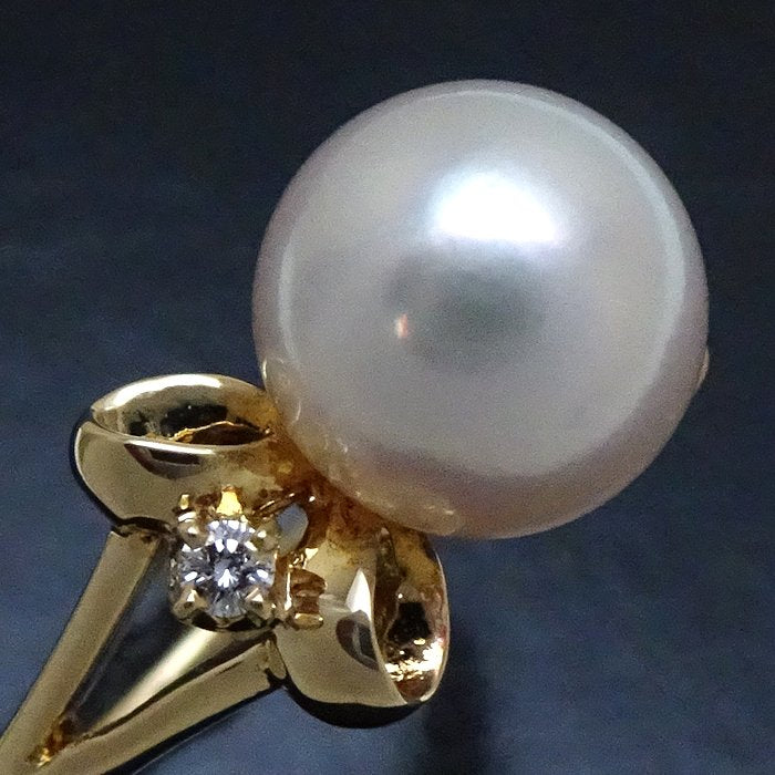 Mikimoto Pearl Ring K18YG Yellow Gold