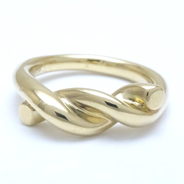 Tiffany & Co Knot Ring 8 K18YG Yellow Gold