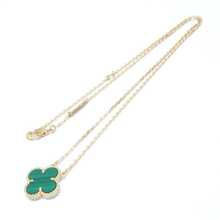 Van Cleef & Arpels Vintage Alhambra Malachite Necklace