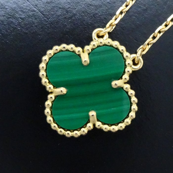 Van Cleef & Arpels Vintage Alhambra Malachite Necklace