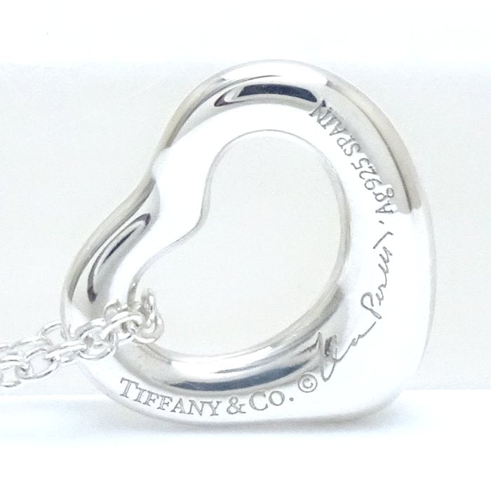 Tiffany & Co Open Heart Necklace Silver 925