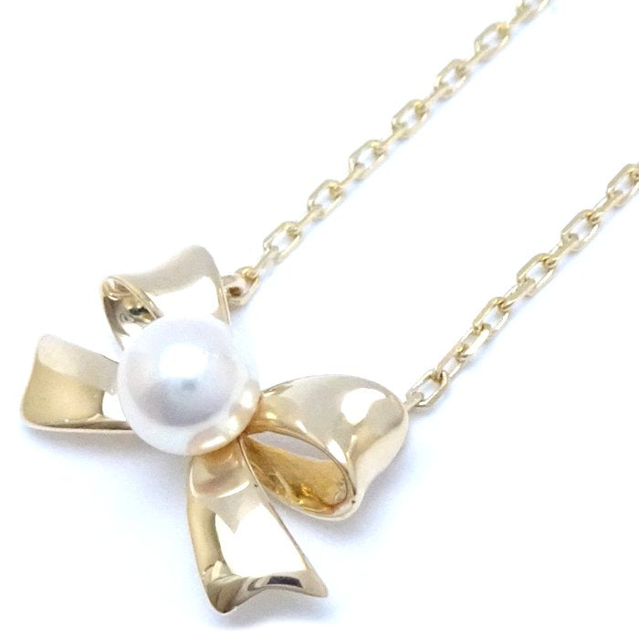 Mikimoto Pearl Ribbon Necklace K18YG