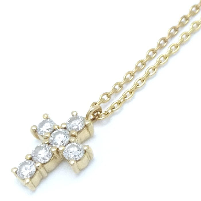 VENDOME Aoyama Diamond Cross Necklace K18YG