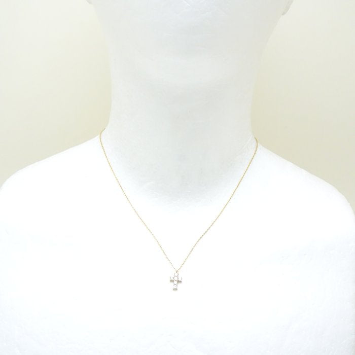 VENDOME Aoyama Diamond Cross Necklace K18YG