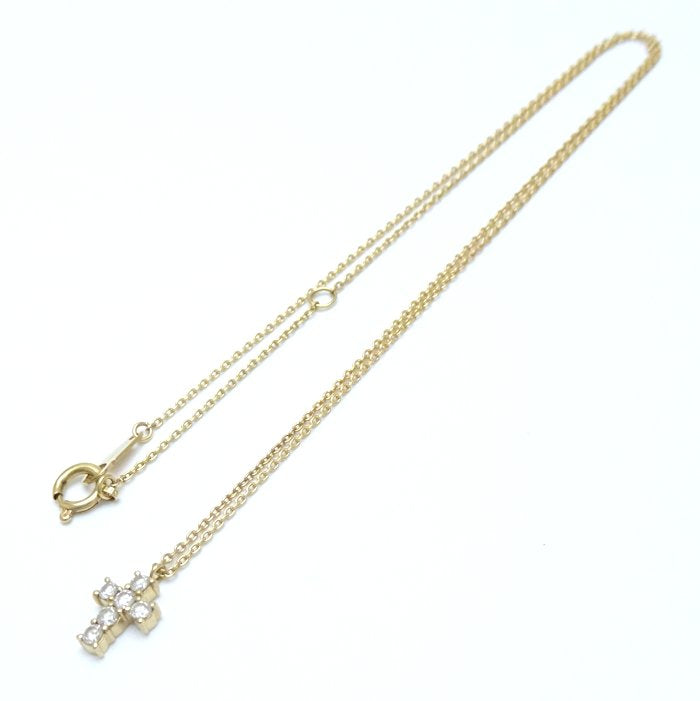 VENDOME Aoyama Diamond Cross Necklace K18YG