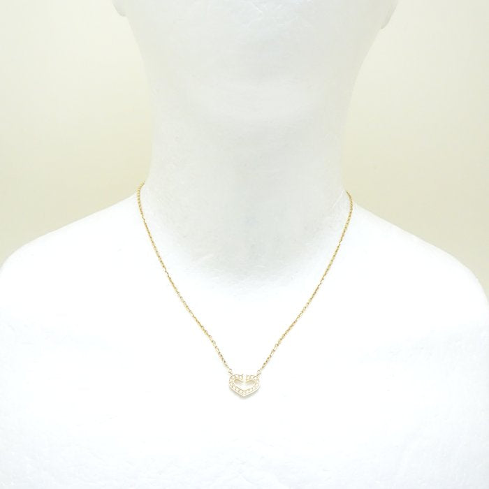 Cartier C Heart Diamond Necklace K18YG