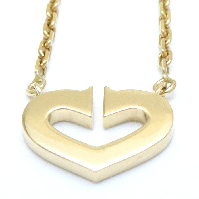 Cartier C Heart Diamond Necklace K18YG