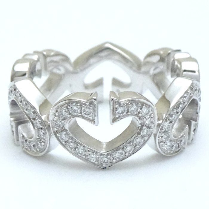 Cartier C Heart Diamond Ring K18WG