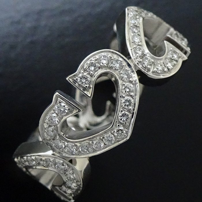 Cartier C Heart Diamond Ring K18WG